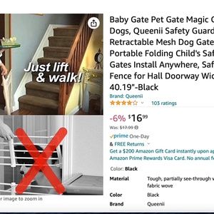 Baby gate dog gate